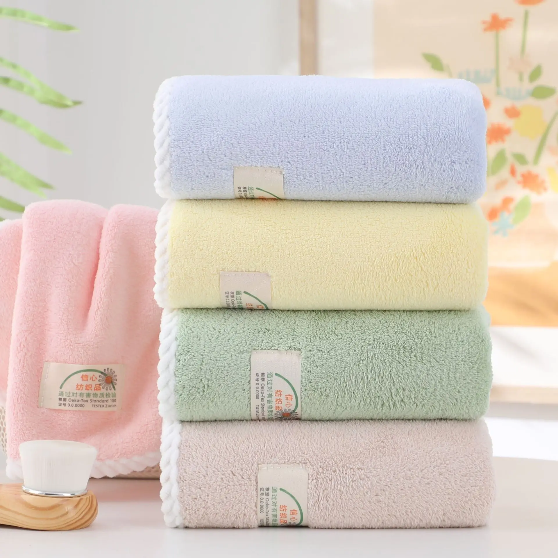 Factory Price Custom Printed Cover Coral Velvet Bath Towel Adult Household Dry Hair Towel Soft Bibulous Bath Towel 70 * 140cm