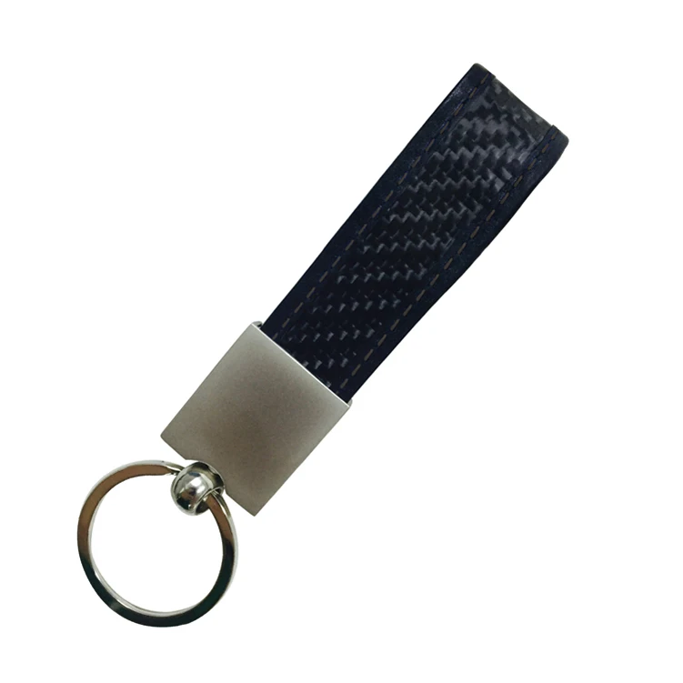 Keychain Custom High Quality Carbon Fiber Leather Carabiner Keychain