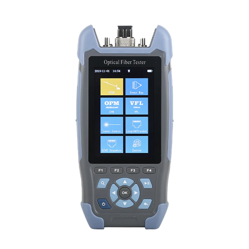 Mini-Pro 9 in 1 Mini OTDR Optical Reflectometer 1310nm 1550nm FC APC device OPM OLS VFL Event Map RJ45 Ethernet Cable Tracker