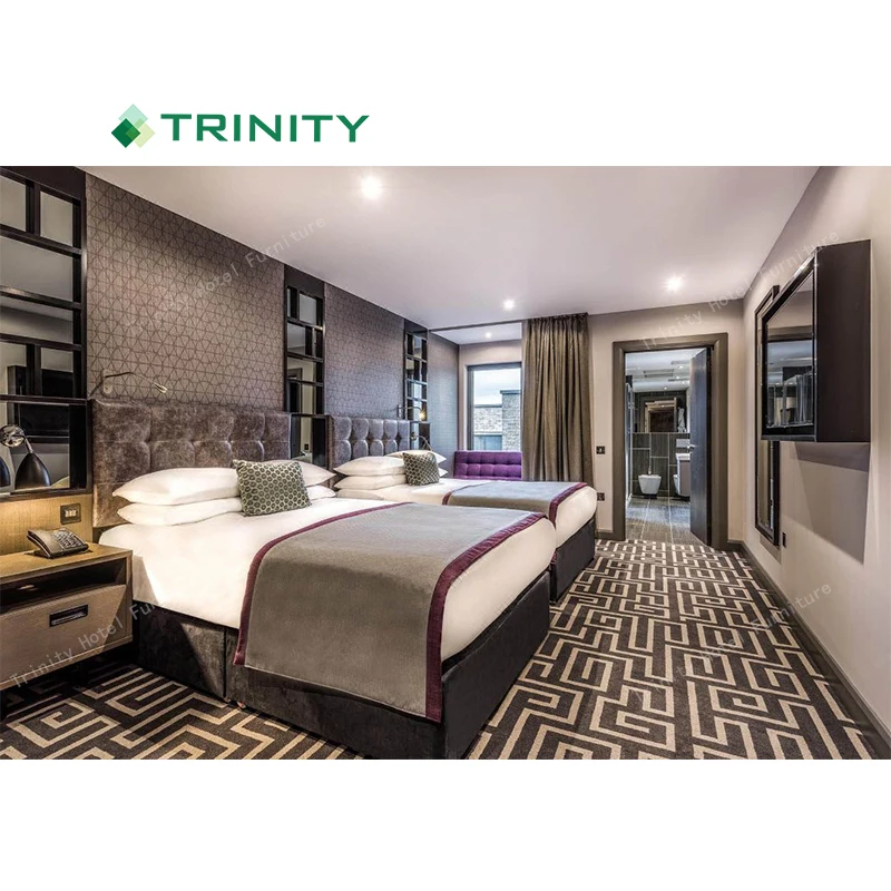 hotel furniture Wooden bed headboard design ideas wall mounted hotel style headboard