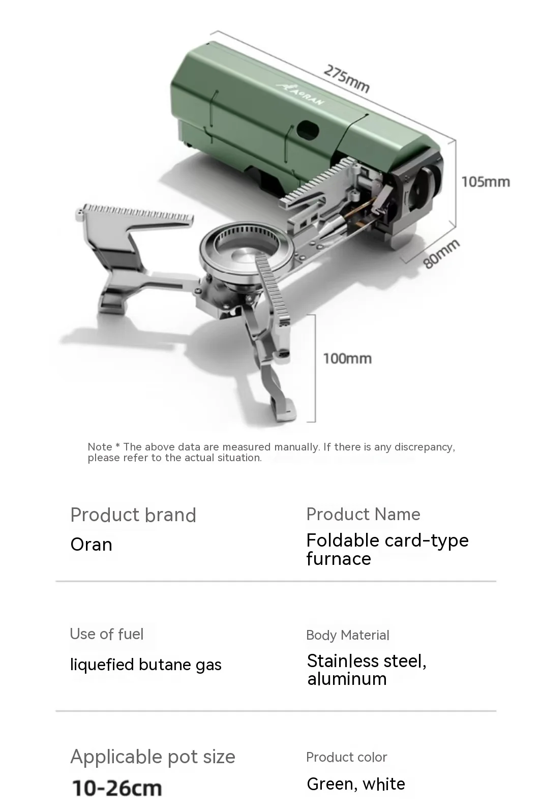 Carabiner outdoor portable folding camping stove Gas Carabiner boiling tea stove