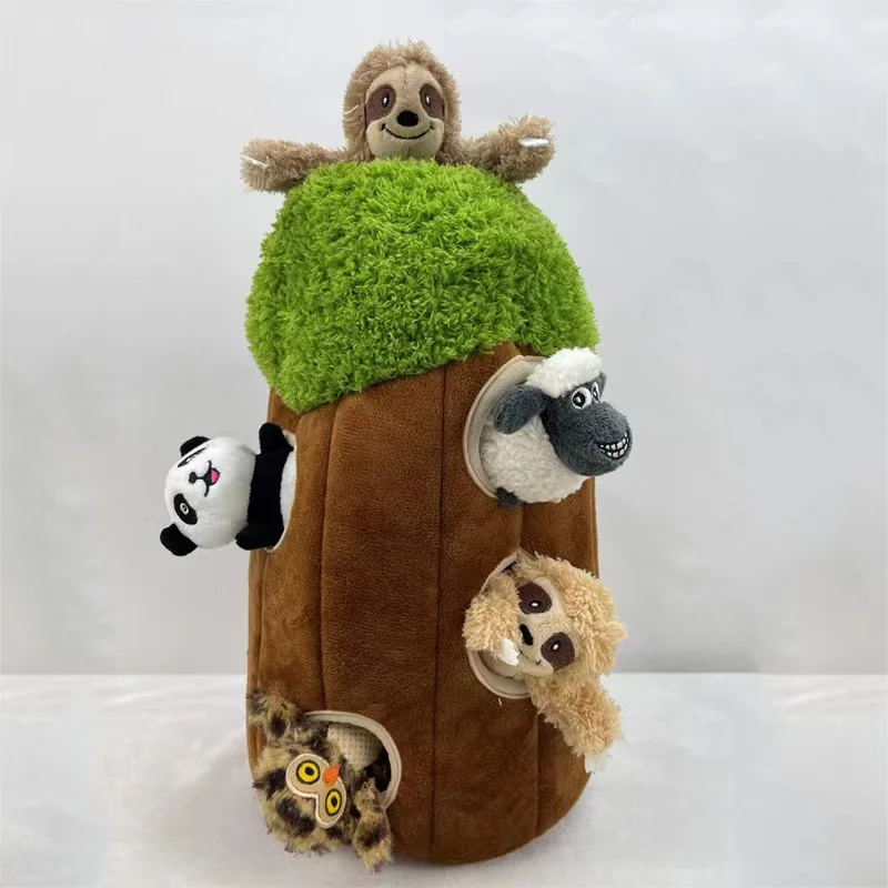Interactive Dog Toys Plush Monster Dog Toy Squeaky Crazy Bouncer Ball Battery Operated for  Puppy to Self Play, Rock Bobby
