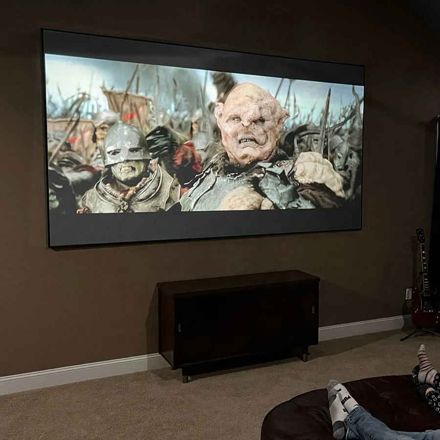 Laser TV Projector Screen 100 inch ALR Fixed Frame Screen Ultra-Short-Throw Projectors
