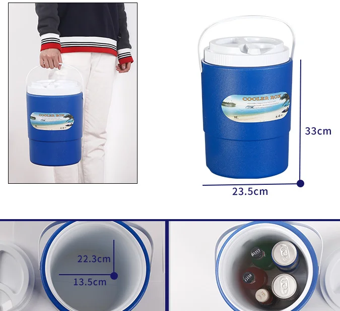 1L3L8L13L Customized PU Insulated Foam Ice Refrigerator Outdoor Camping Cold Refrigerator