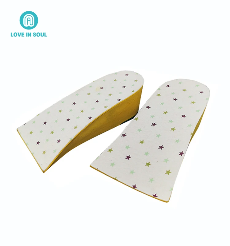 Wholesale OEM Invisible Half height increase Shoe Insoles Shock Absorption PU Foam Cushion Pads Unsex Shoe Lift 2cm 3cm 4cm