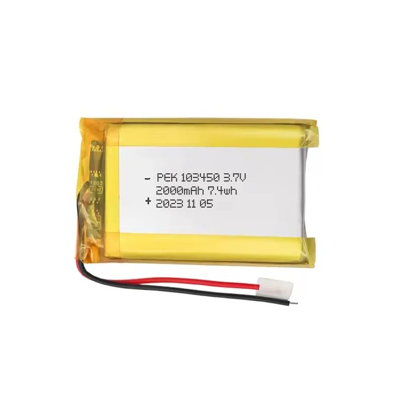 Battery OEM Rechargeable  Li Ion Polymer PEK103450 3.7v 2000mAh Lithium Ion Lipo Battery for tablet computer