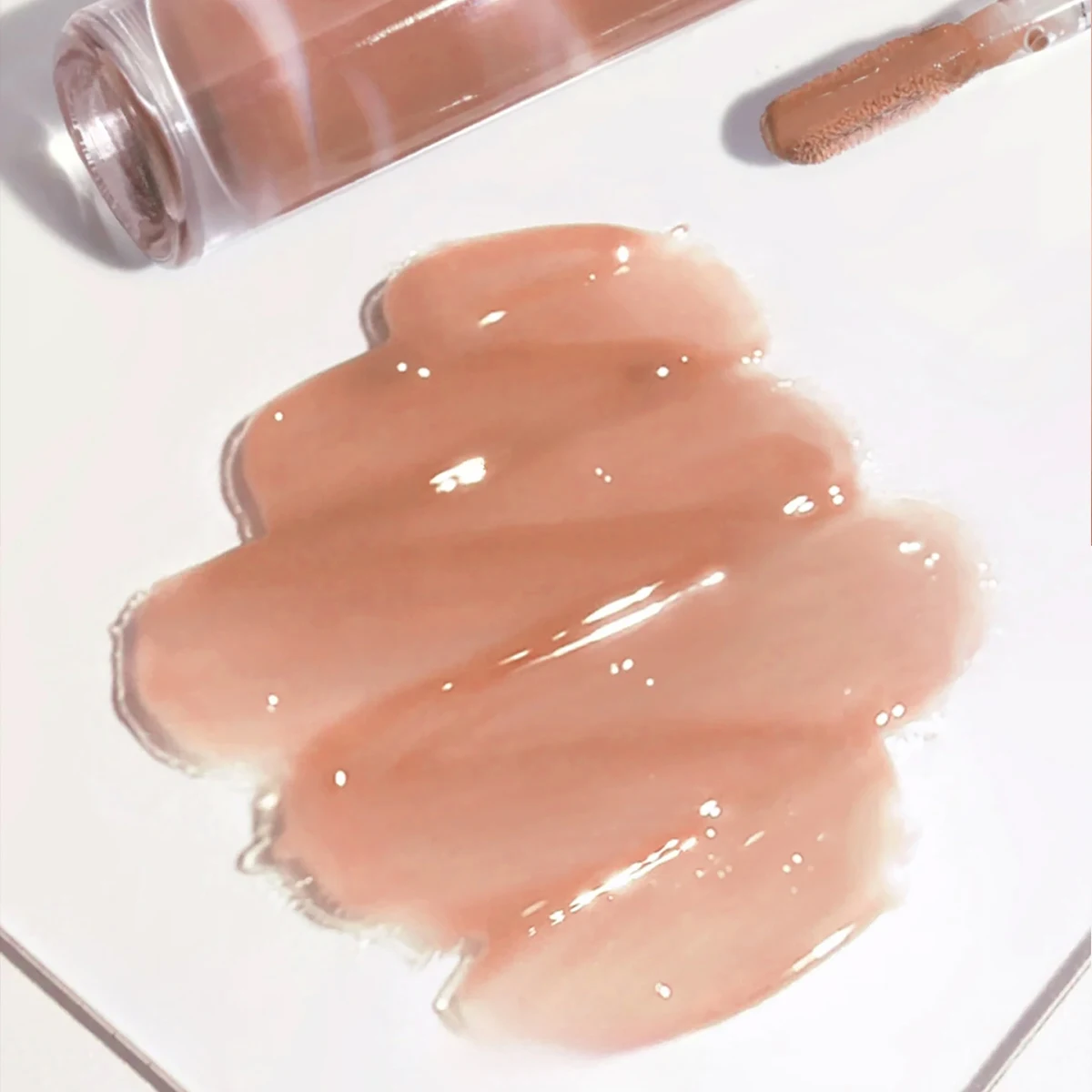 OEM Cute Marble Swirled Texture Make Up Glitter Custom Glossy  Lip Plumper Gloss Private Label In Tubes Low Moq Glossy Lip Gloss