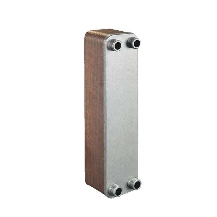 Stainless Steel 316L Copper Brazed Plate Heat Exchanger Cold Side Unilateral Flow Heat Exchanger