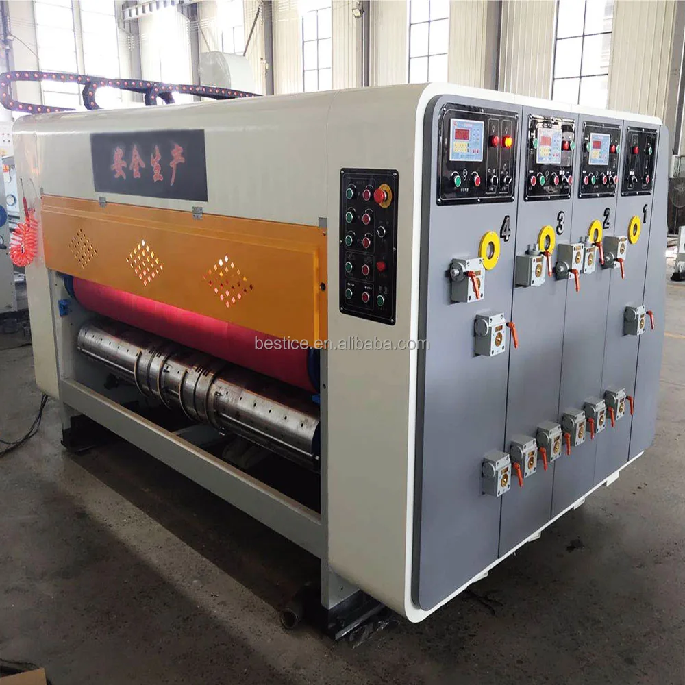 China factory mini 3 colors flexo printer slotter with die cutter machine