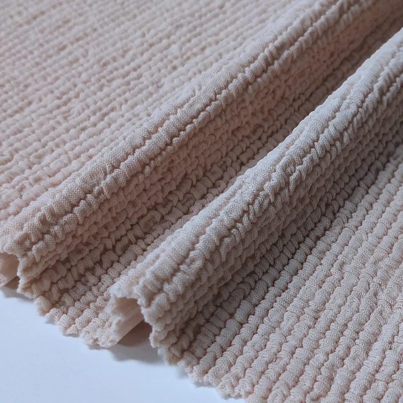 
heavyweight 330gsm nylon 92 spandex 8 crinkle seersucker textured lycra fabric 