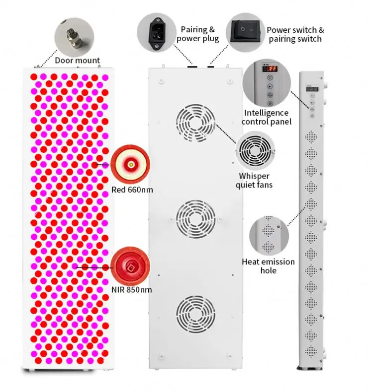 660nm 850nm Led Pdt Infrared Light Therapy Machine Full Body 1500w 1000w 300w Red Light Therapy Panel Device