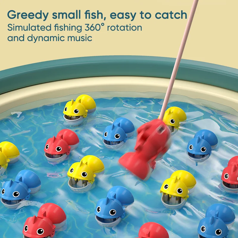 XST Popular Design Electric Cartoon Fishing Game Other Baby Toys Rabbit Tiger Pig Fishing Toy