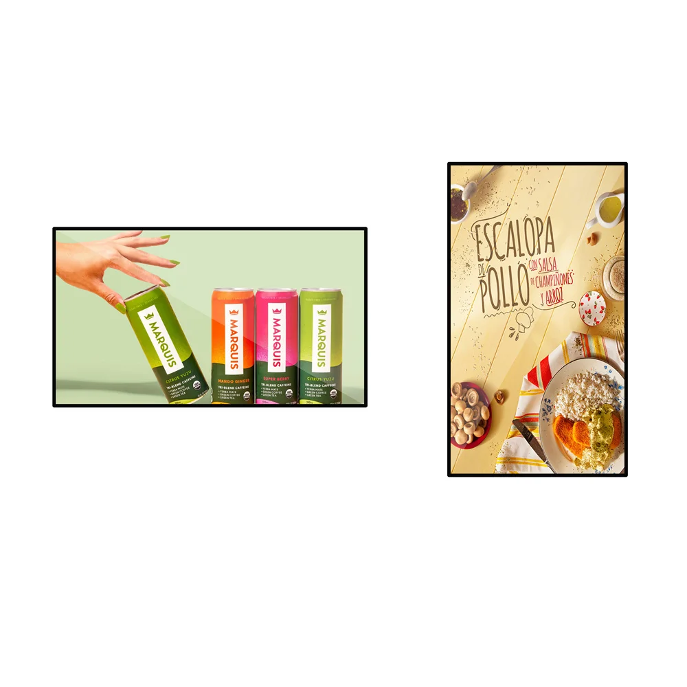 Indoor 43 32 inch LED Display 1080P Android 9 WiFi Narrow Bezel Wall Mounted Digital Signage LED Display Screen with CMS