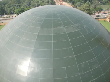 Prefab Steel Structure Warehouse for Commercial Office Building Dome Roof with Aluminium Alloy Sheet Facade
