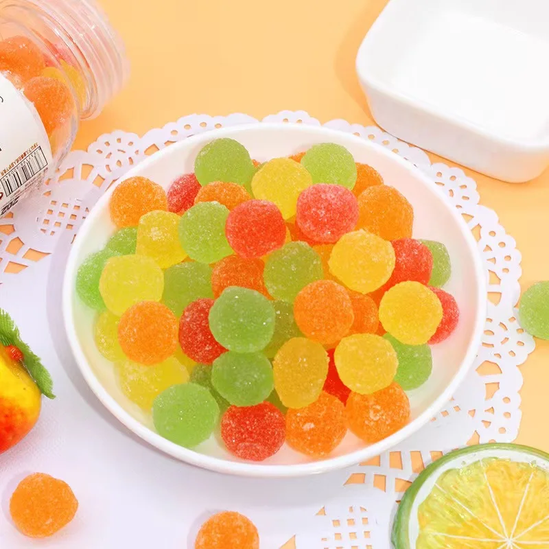 Children Snacks Cute Bulk Gummy Candy Mix Fruit Chews Candy Fruit Shaped Jelly Candy Fruit Gummy