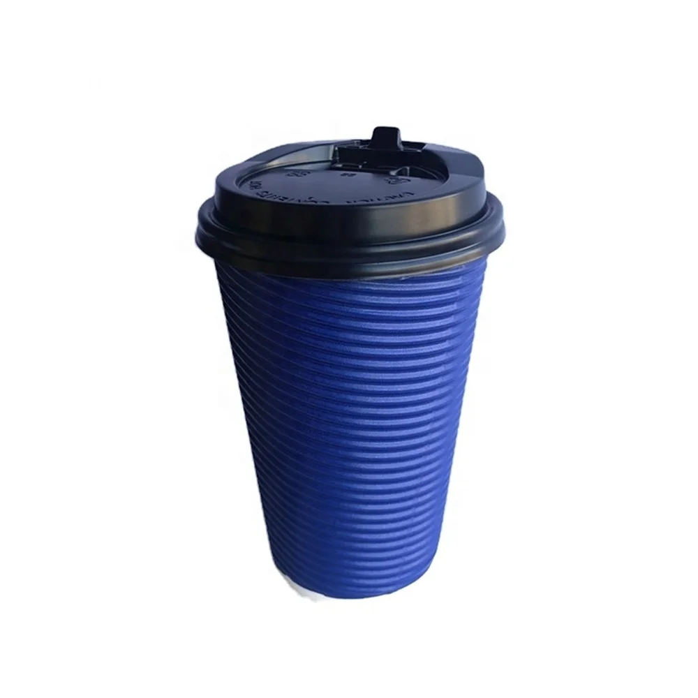 Hot Sale Biodegradable Non-leak Custom Ripple 4OZ 7OZ 8OZ 12OZ Paper Cups With Lids