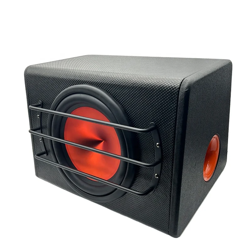 Высокое качество 12 В 1500 Вт большой мощности 10 дюймов Автомобильный Аудио модифицированный трапециевидный автомобильный сабвуфер активный