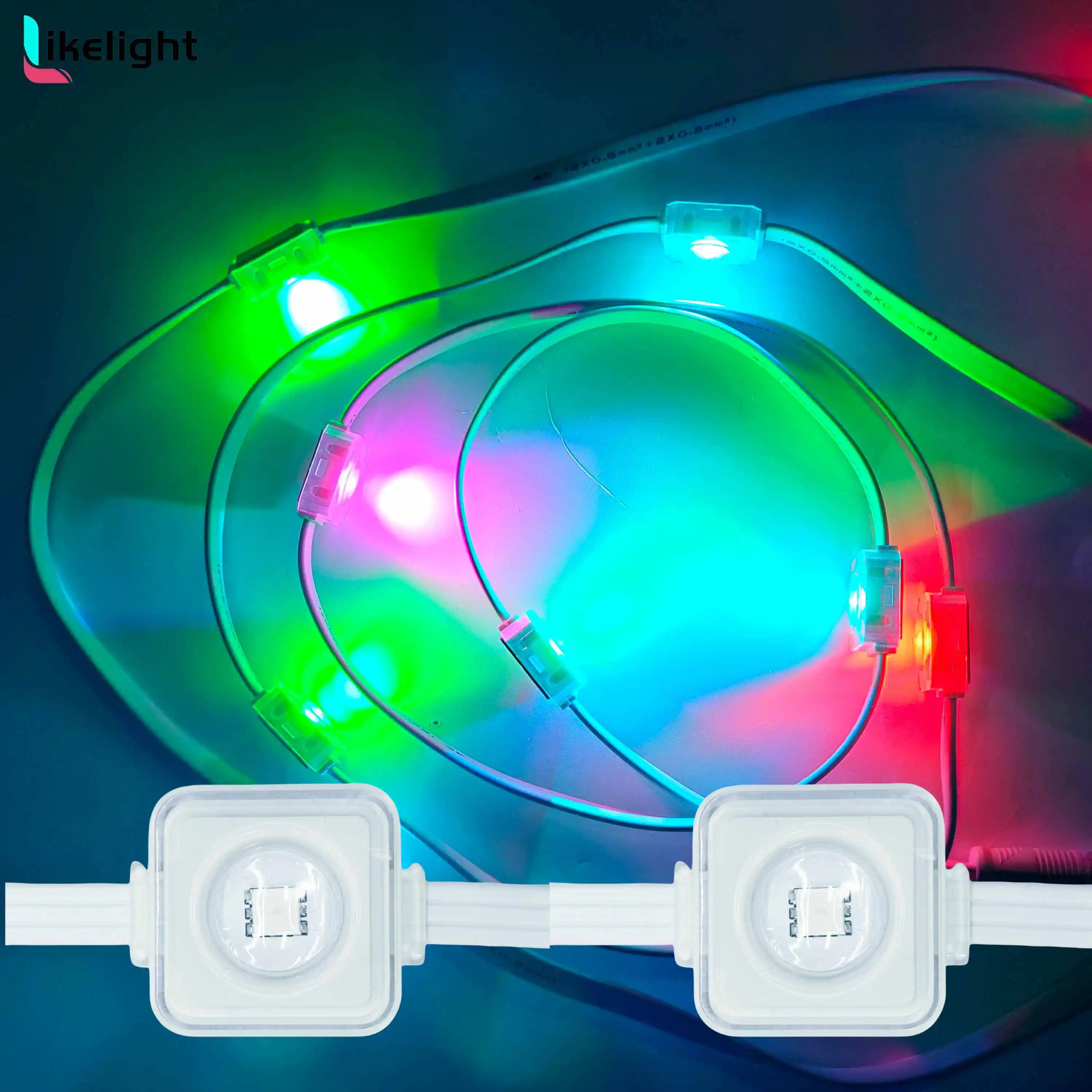 High Brightness 120 degree IP67 exterior lighting WS2811 RGB pixel 24V 36V led permanent Christmas light string