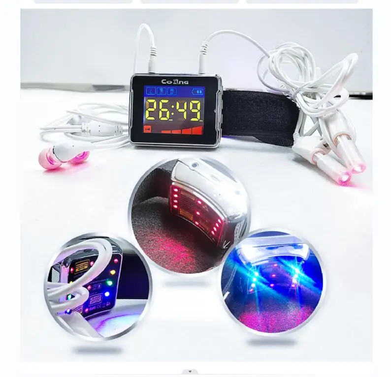 650nm cold laser therapy wrist watch wearable devices smart watch for diabetics high blood pressure treatment