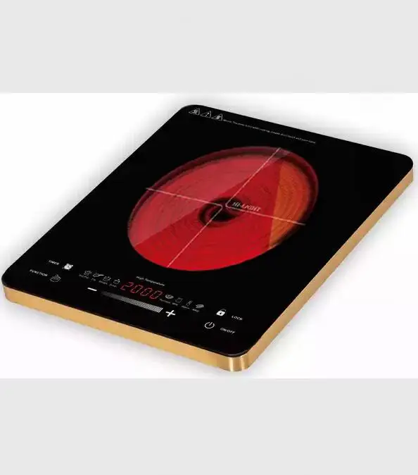 Golden Metal Frame Touch Sensor control Electric Ceramic Cooker Infrared Stove hob