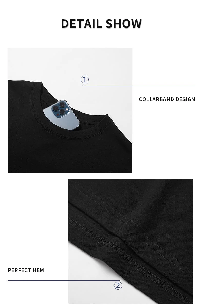 First Class Quality 220GSM Heavyweight Cotton Custom Logo Printing Custom T Shirt Printing Plain Men Tshirt