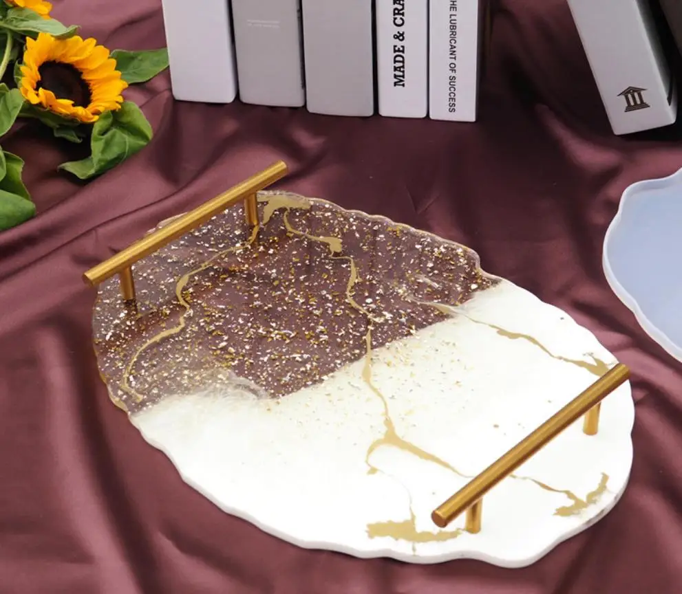 7111 силиконовая Асимметричная овальная форма для лотка из эпоксидной