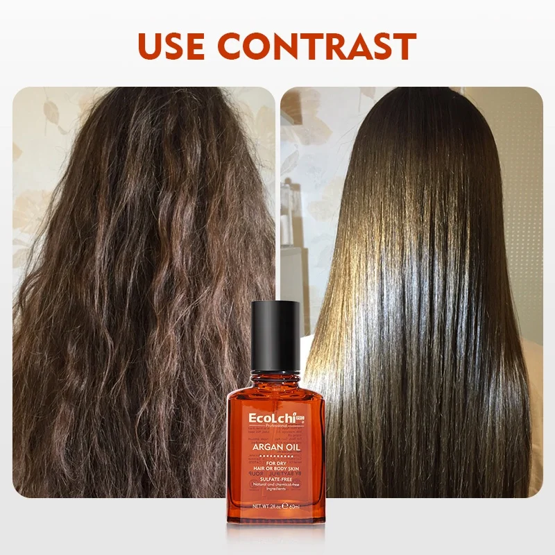 EcoLchi hair oils Natural Moisture Collagen Shea Butter Essential Oil Hair Products