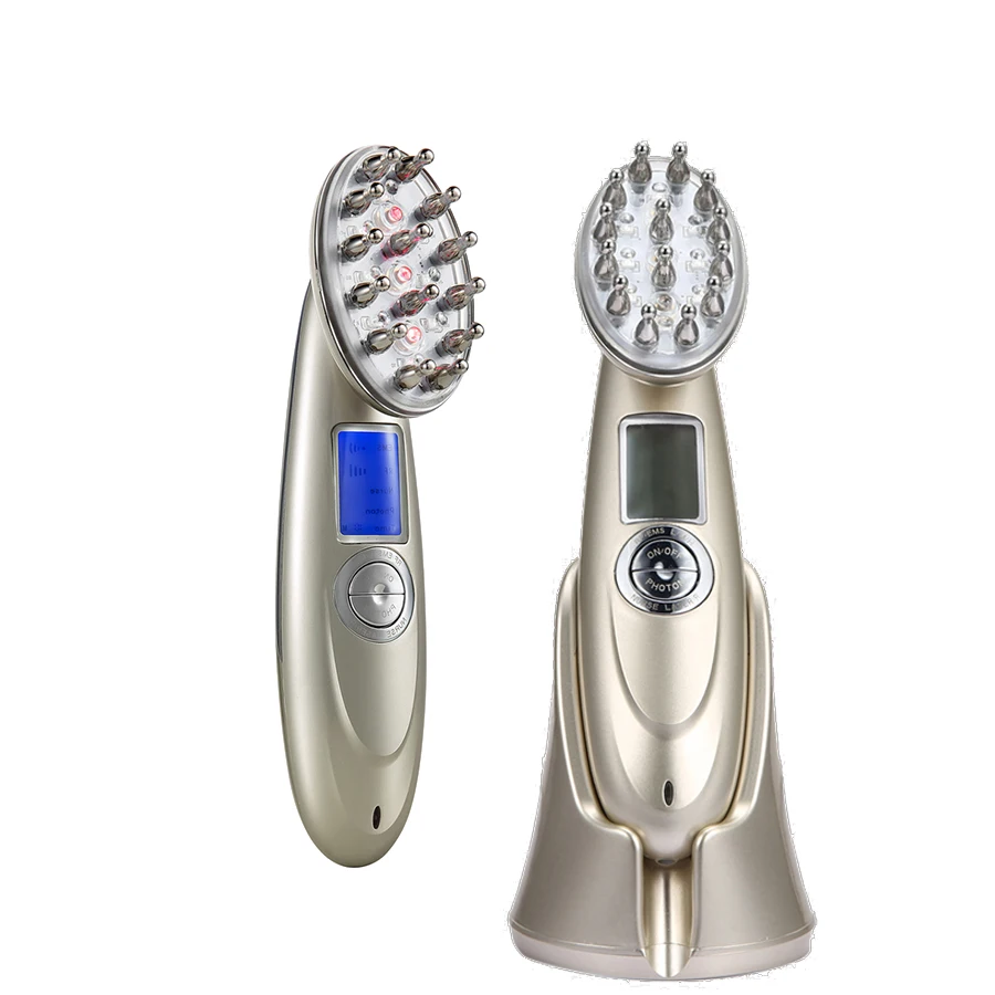 Cheap electric RF Laser hair loss red brush growth comb ionic infrared red brush regrowth hot comb massage instrument