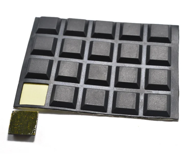 Square self-adhesive rubber foot pad furniture non-slip rubber foot pad instrument foot pad