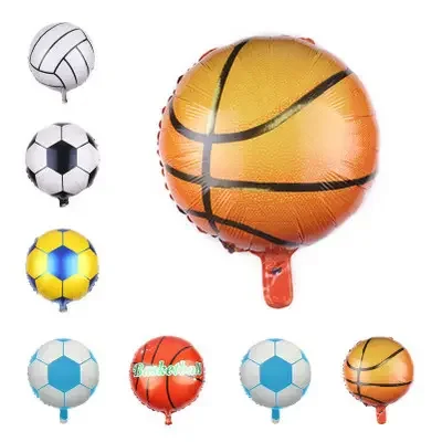 18 Inch inflatable Football Basketball Baseball Round Ball Shape For World Cup Party Decoration Bar Soccer Balloons Foil Globos