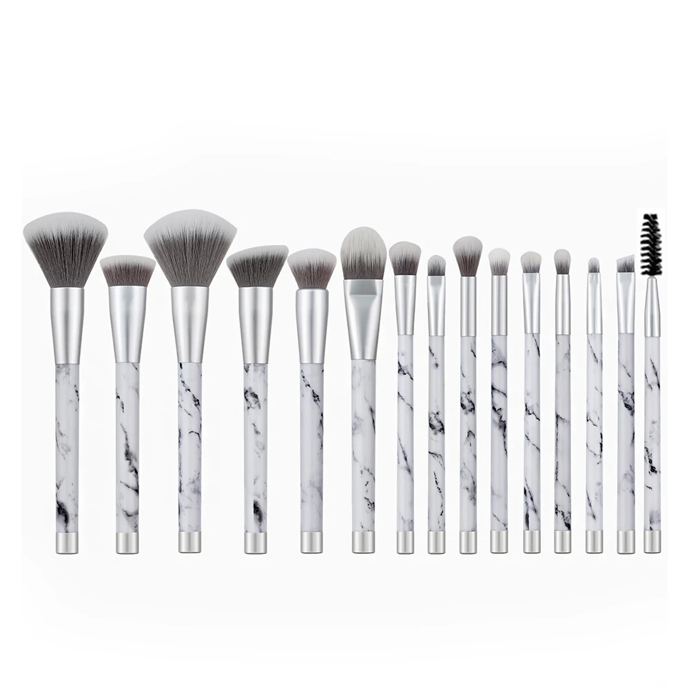 Unusual Luxury High Quality Makeup Brushes Logo 15pcs Rose Gold Traveling Custom Makeup Brushes Kit Eco, Friendly