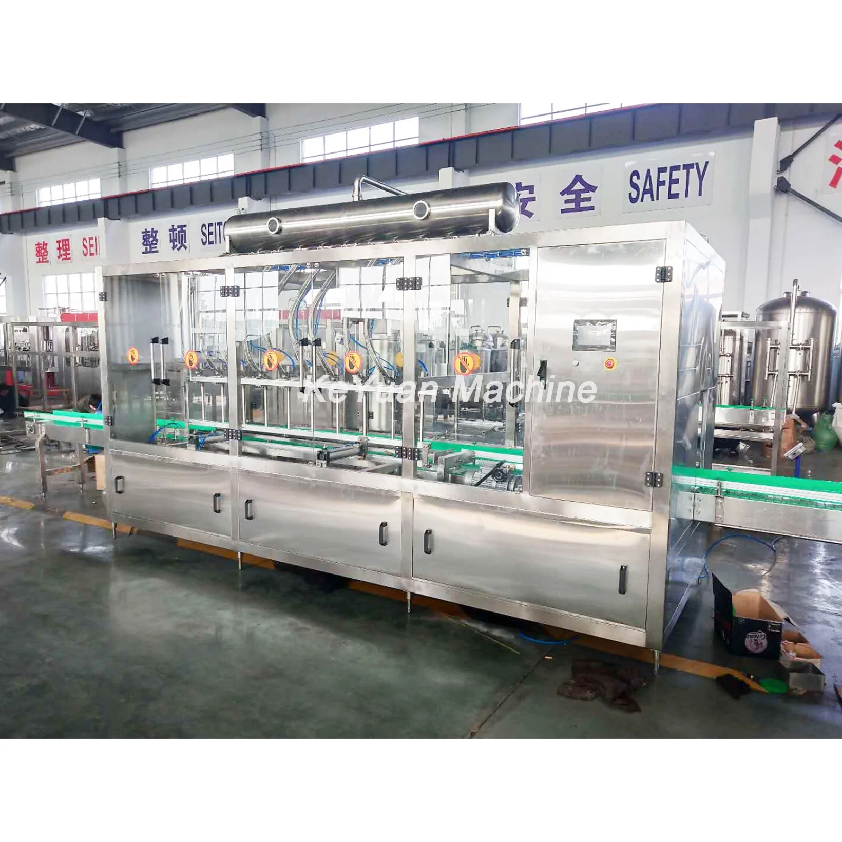 200-300bph Good Quality Lubricant Lube Cookie Food Oil Big Drum Jerry Can 20L Filling Line Filling Sealing Packing Machine