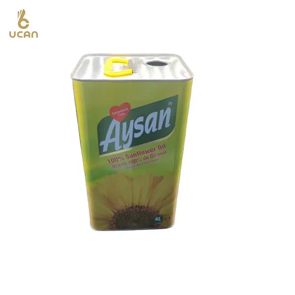4L Rectangle Food Grade Olive Oil Tin Cans 3L 5L Square Metal Tins for Cooking Oil Packing Custom Print OEM ODM Metal Container
