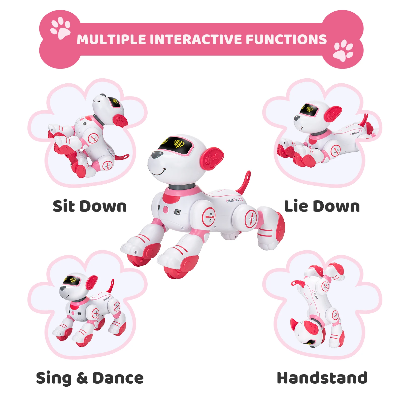 educational toys for kids 2024 electric dancing musical toy cartoon robot dog remote control electronic pets dog robot