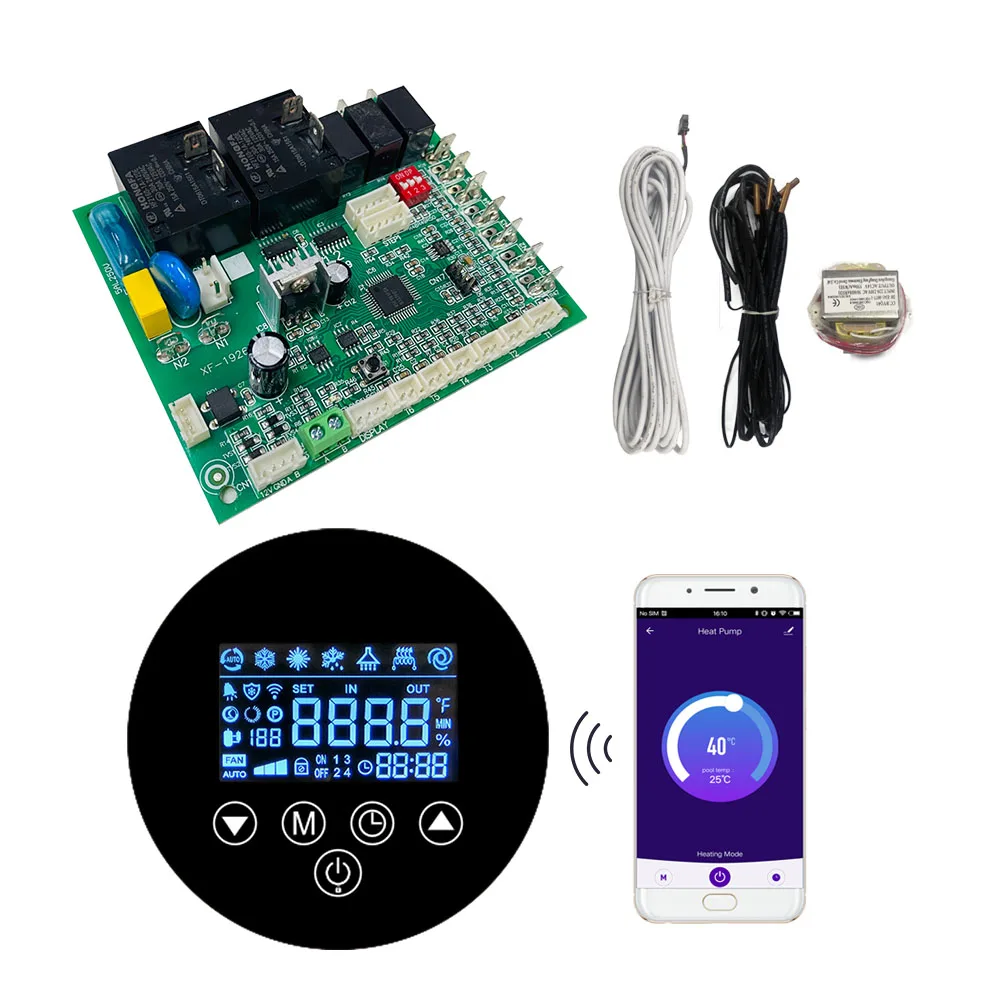 Охладитель воздуха в воду для бассейна контроллер теплового насоса печатная плата сборе PCB