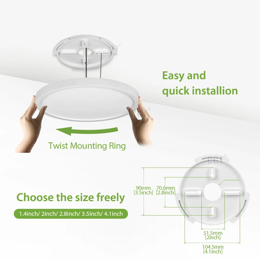 Easy Installation Indoor Lighting Flush Mount 5CCT Selectable 24W 32W 12inch 16inch 5 Years Warranty LED Ceiling Light