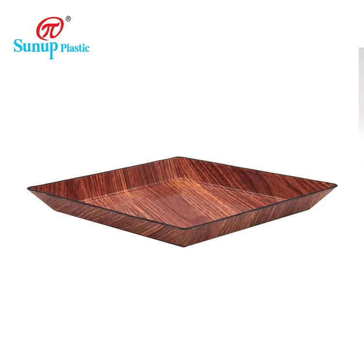 Custom Luxury Modern Natural Rustic Sushi Food Fruit Dessert Coffee Serving Walnut Wood Tray