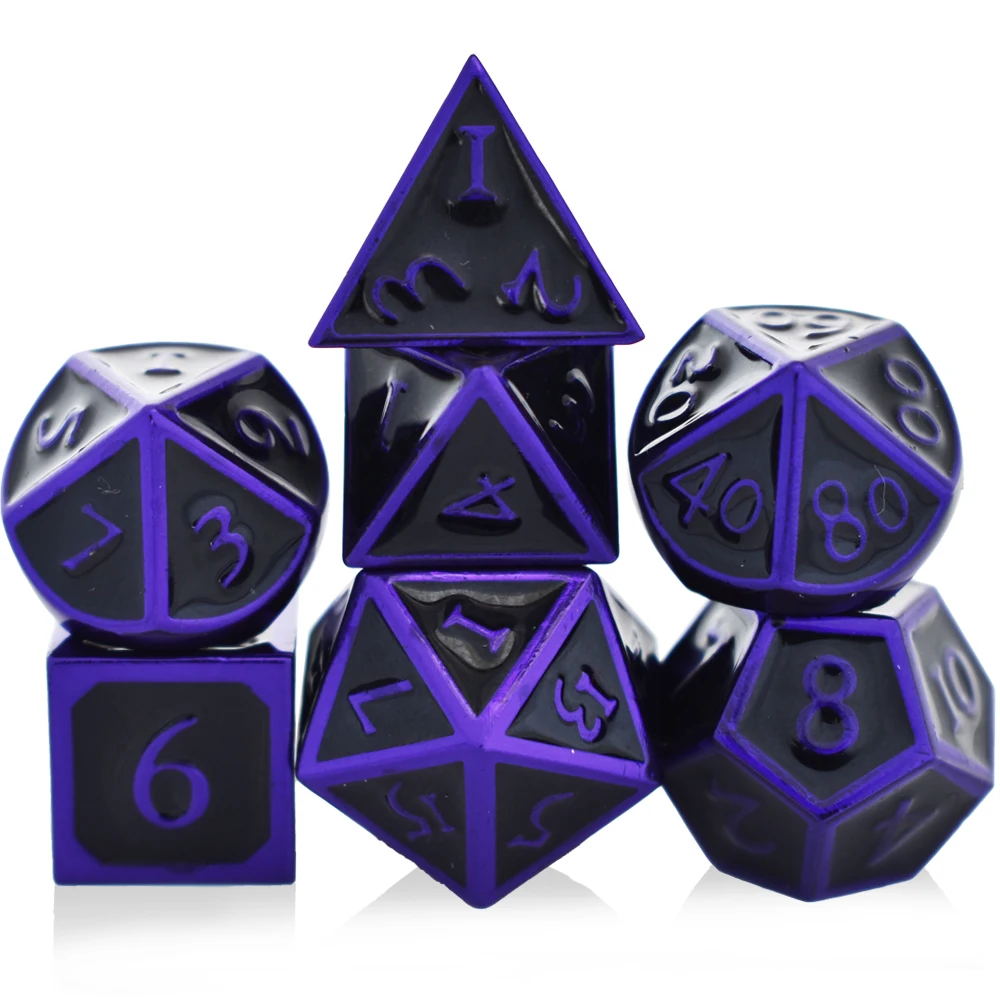 Factory customized high quality metal polyhedral dice Dungeon and dragon miniature role playing DND metal dice