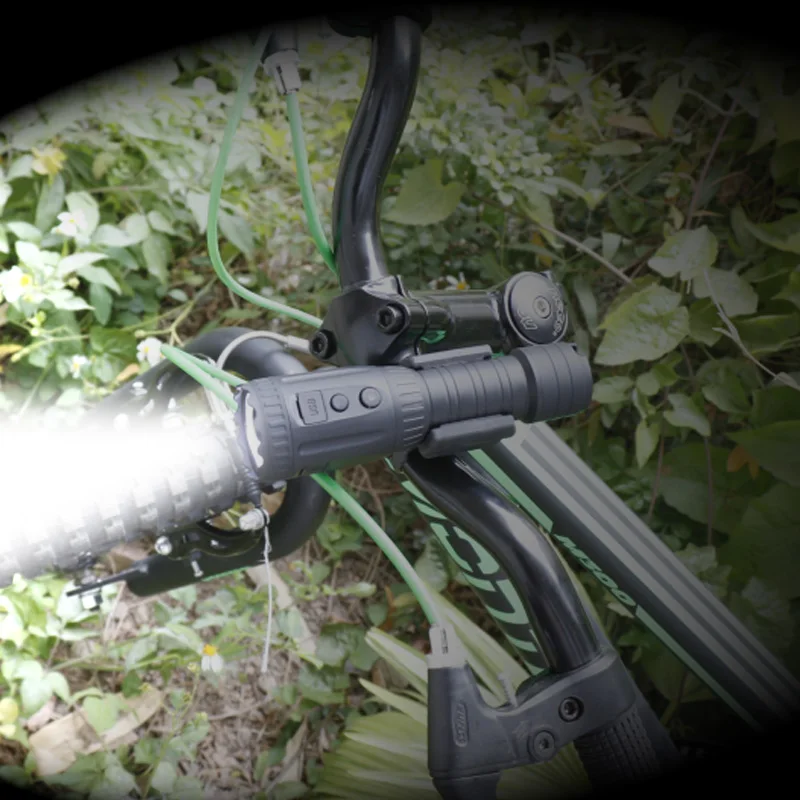 USB Rechargeable Bicycle Front Light Long-Ran HD Torch Camera Flashlight for Camping Fishing Riding