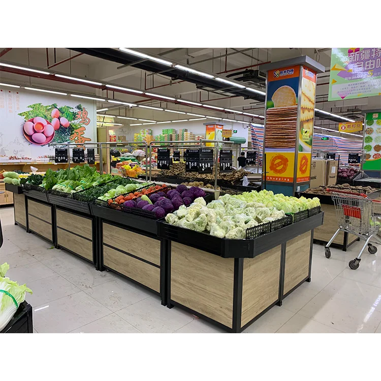 Minimalist Style Stands Fruit and Vegetable Display Rack Light Duty Customized Modern Vegetable and Fruit Rack