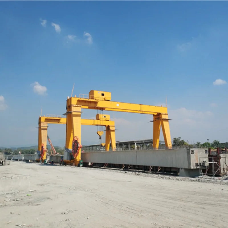 RMG Electric Rail Mounted Gantry Crane with Anti-sway Feature 100 Ton Lifting Capacity for Construction Industries