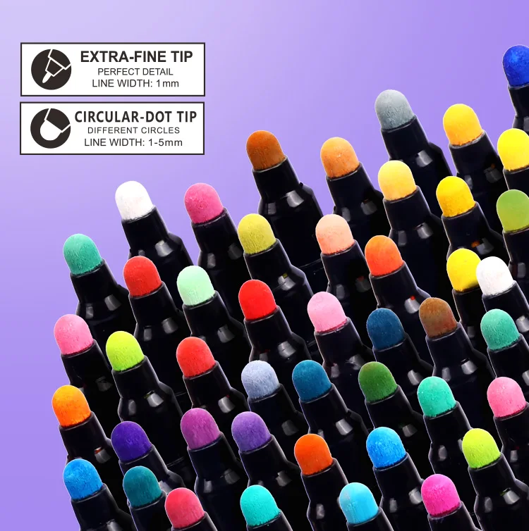 Set Of 12/24/36/48/60 New Acrylic Paint Marker Dual Tip Shiny Colors None Toxic With Good Price