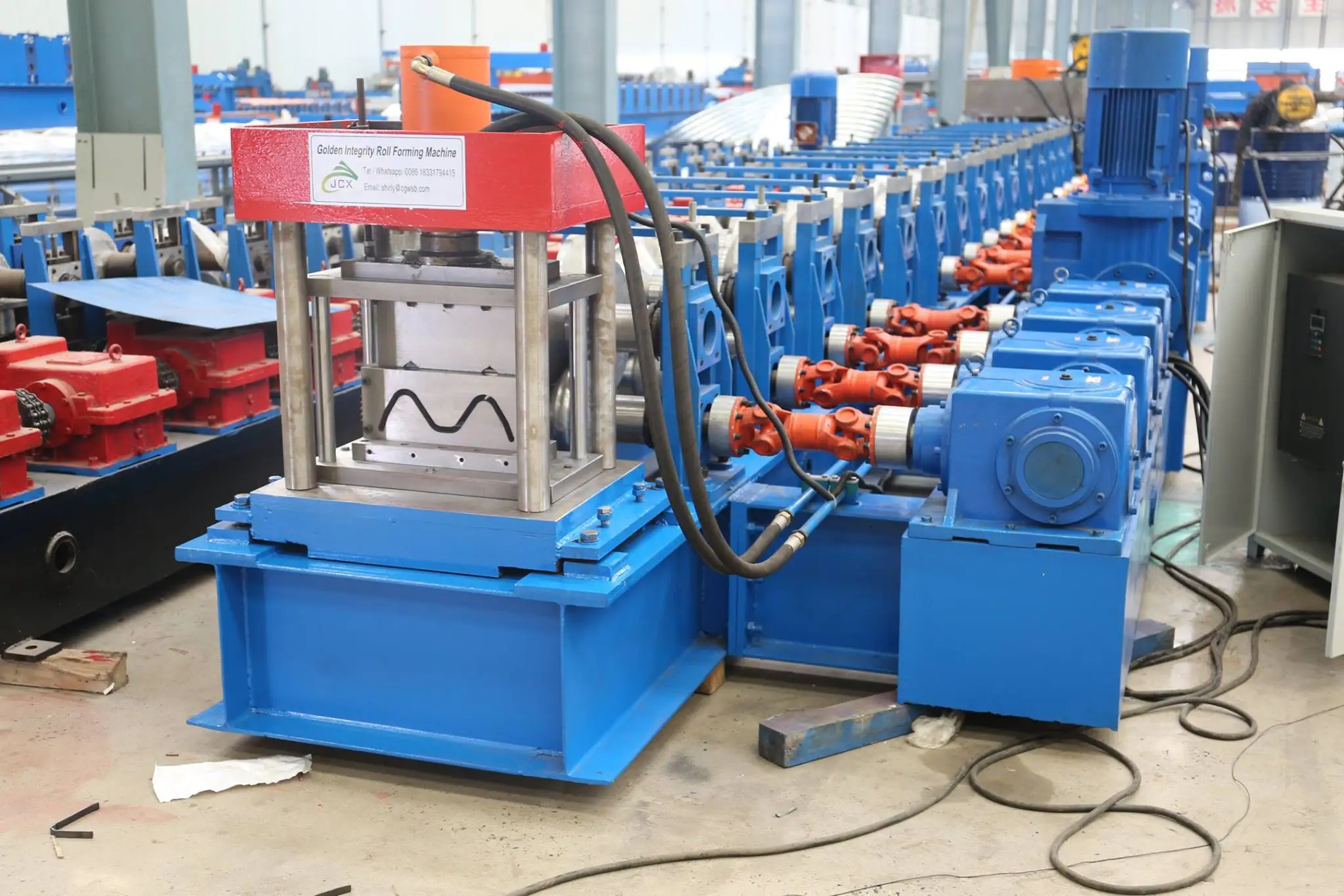 High-performance Custom Automatic Guardrail Post Roll Forming Machine With Welded Structural Steel