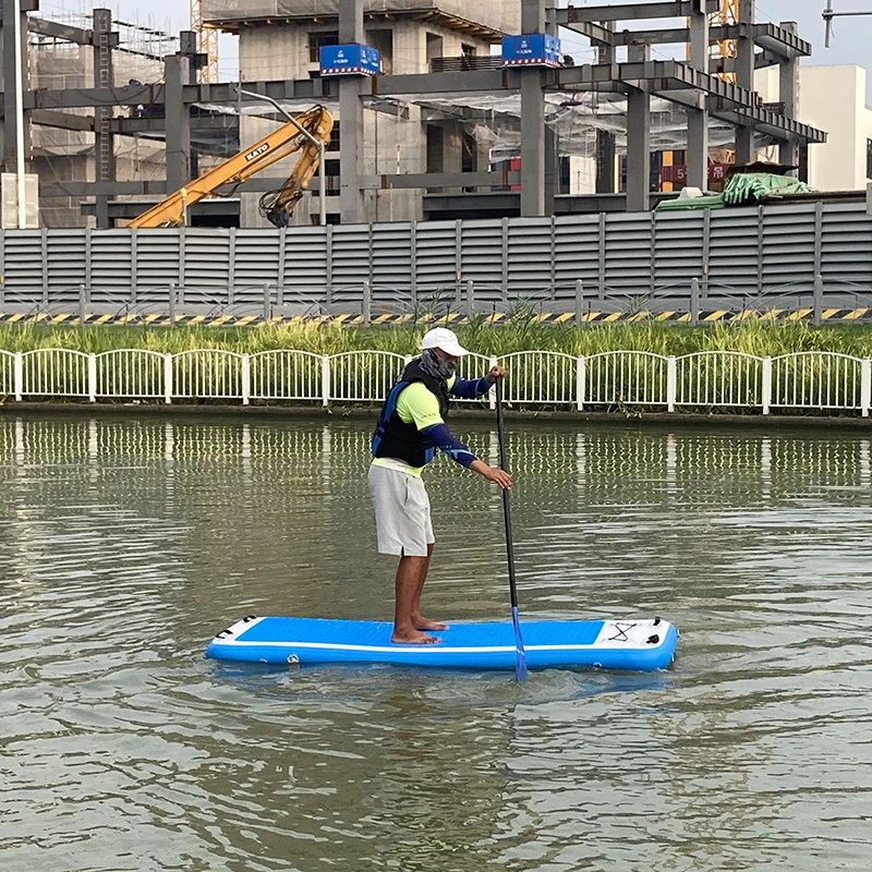 Leisure Land Inflatable Swim Yoga Island Floating Raft Inflatable Jet Ski Dock Floats Platform With Ladder