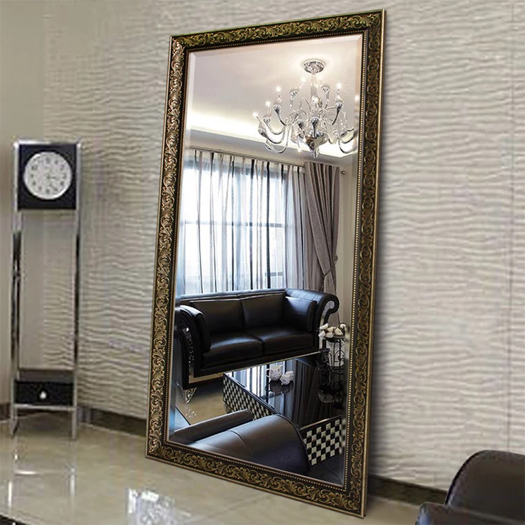 Customized  Ps Material Framed Anti-Explosion Bathroom Wall Mirrors Home Decor Modern Bath Mirrors