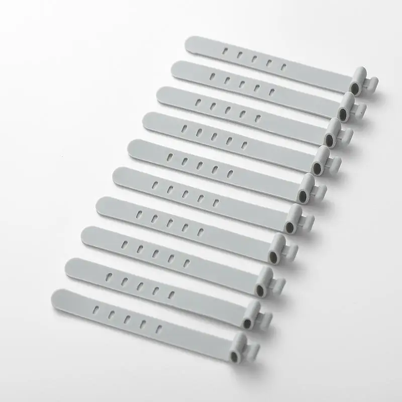 Colorful Silicone Strap Bobbin Winder Tie Cable Organizer Soft Earphones USB Cable Holder Organizer