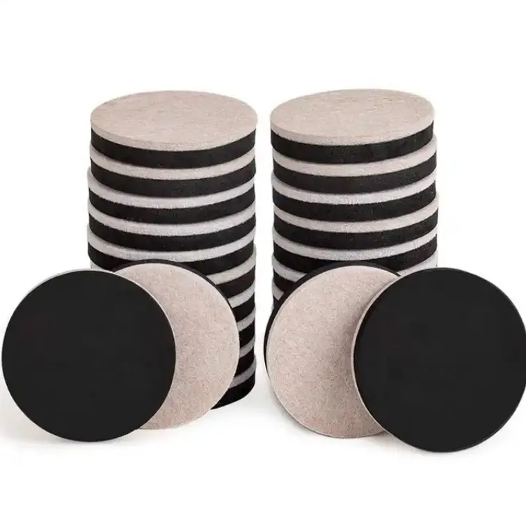 Wholesale Self Adhesive Sticky Bulk Furniture Round Rectangle Anti Slip Felt Pads For hard surfaces chair Desk legs Feet