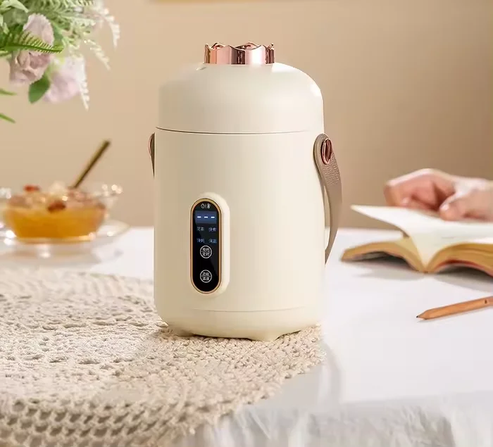 900ML Mini Portable Intelligent Small Electric Ceramic Stew Pot Rice Cookier Electric