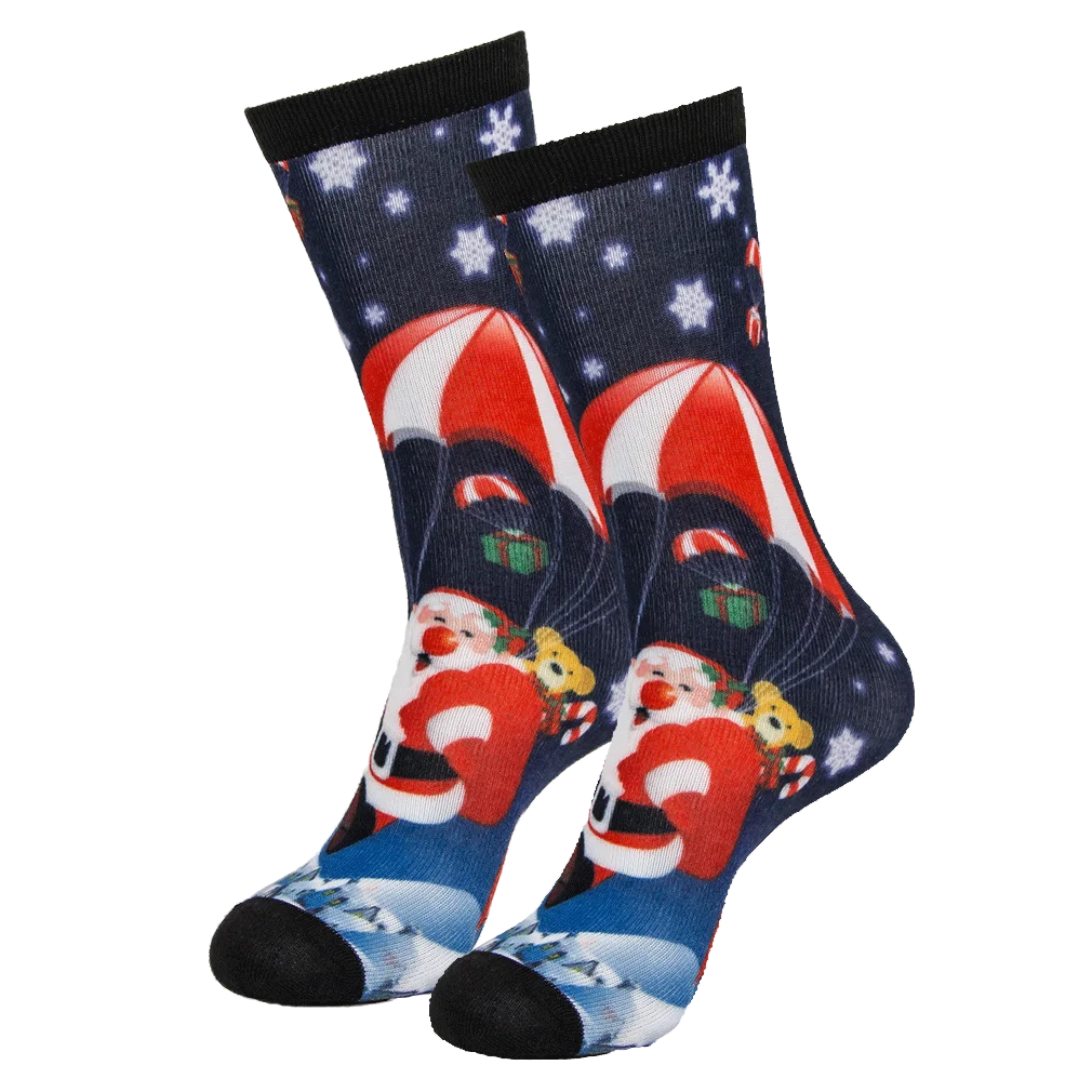 Wholesale Custom Logo Design New Style 3D printed Christmas Cartoon Tube Socks Winter Halloween Christmas socks women