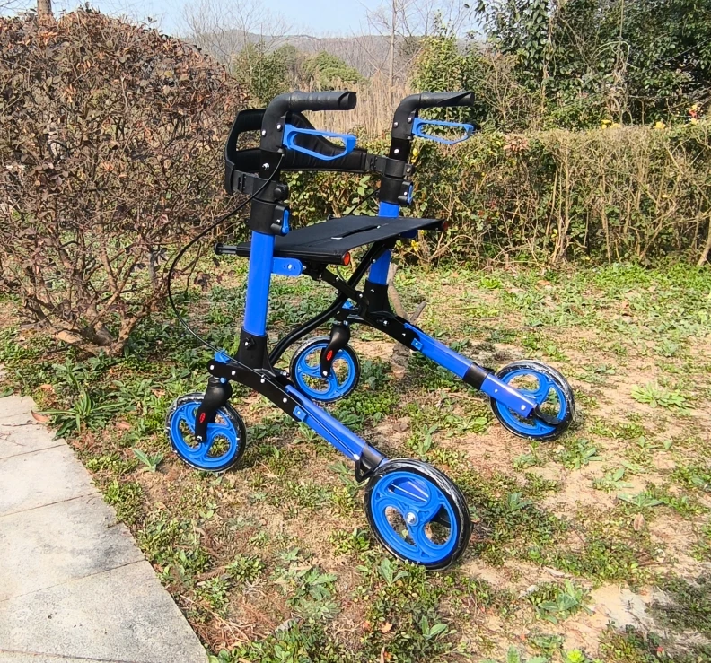 Wholesale 4 wheels Folding Adult Rollator Walker for Disabled